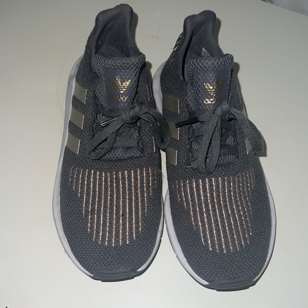 Grey and Gold Adidas swift runners